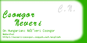 csongor neveri business card